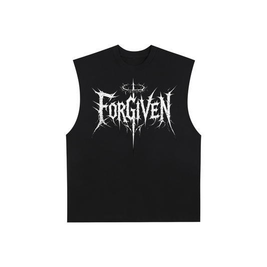 Raw Edge Cotton Tank Top