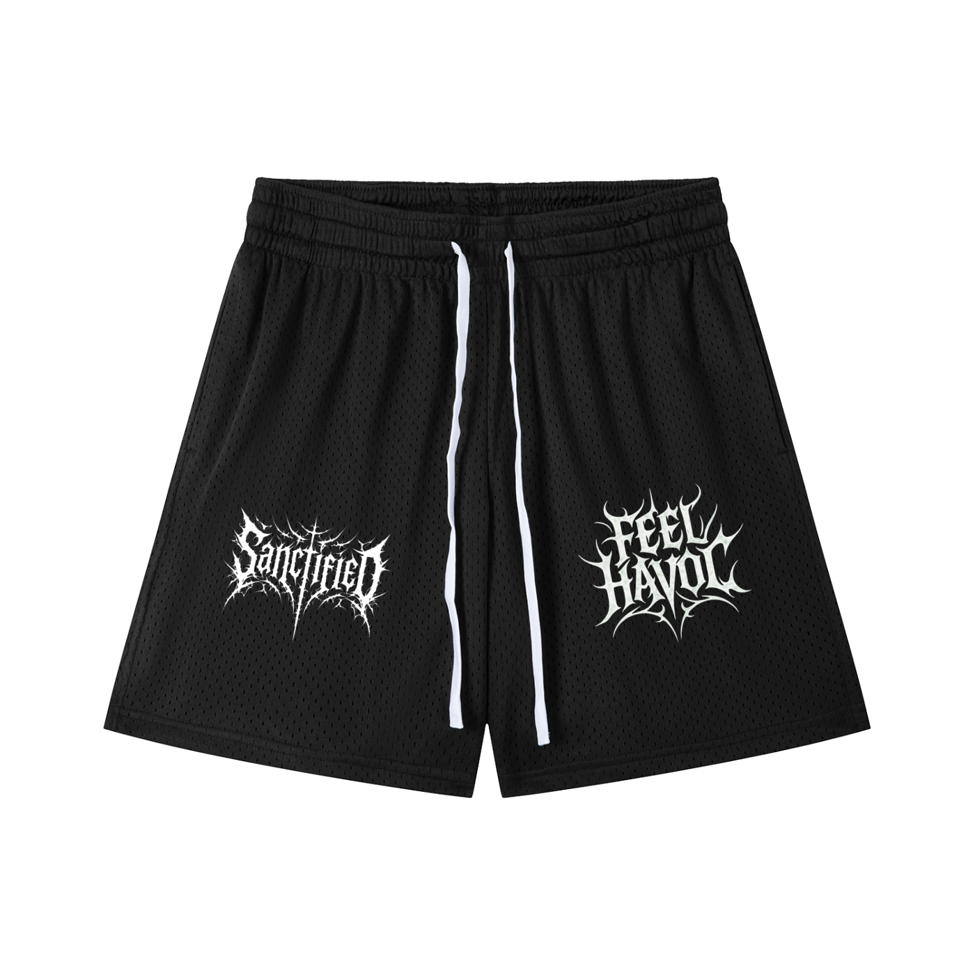 Mesh Drawstring Shorts